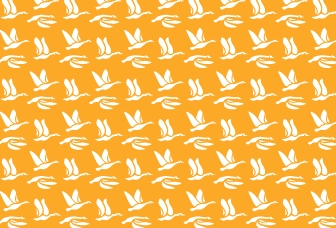 alternating bird pattern with yellow background