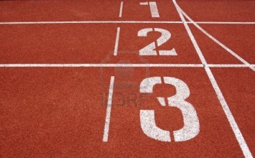 track markers numbered 1 2 3