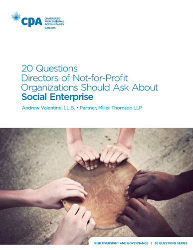 20 Questions Directors of Not-for-Profit Organizations Should Ask About Social Enterprise