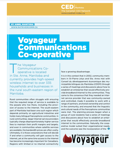 CED Profile: Voyageur Communications Co-operative