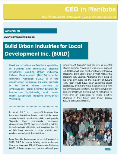 CED Profile: Build Urban Industries for Local Development Inc. (BUILD)