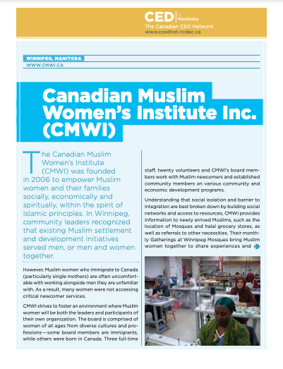 CED Profile: Canadian Muslim Women’s Institute Inc. (CMWI)
