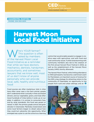 CED Profile: Harvest Moon Local Food Initiative