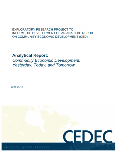 Analytical Report: Community Economic Development: Yesterday, Today, and Tomorrow