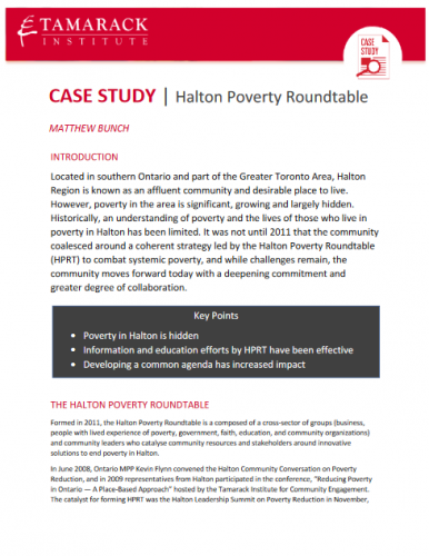 Deep Dive: A Case Study on Halton's Poverty Roundtable