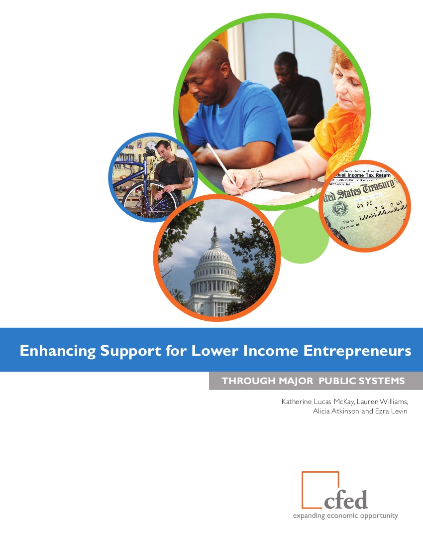 Enhancing Support for Lower Income Entrepreneurs through Major Public Systems