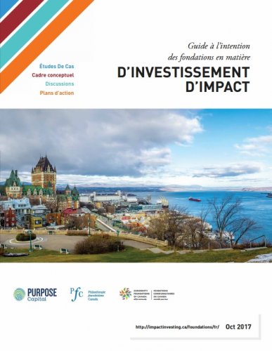 Guide à l'intention des fondations en matière d'investissement d'impact