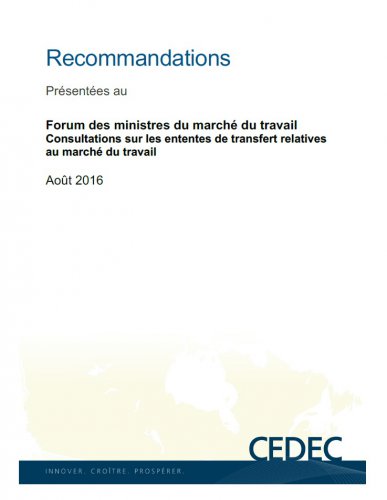 CEDEC : Recommandations sur les ententes de transfert relatives au marché du travail