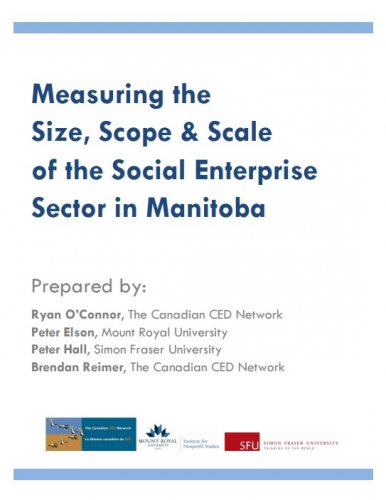 2011 Manitoba Social Enterprise Sector Survey Report