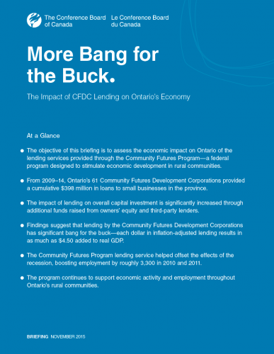 More Bang for the Buck: The Impact of CFDC Lending on Ontario’s Economy