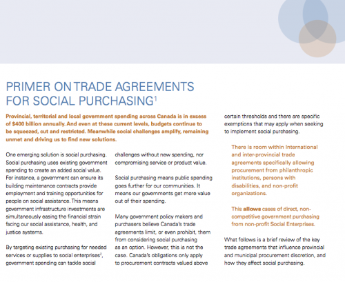 Primer on Trade Agreements for Social Purchasing