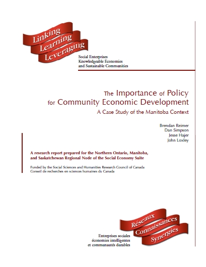 The Importance of Policy for Community Economic Development: A Case Study of the Manitoba Context
