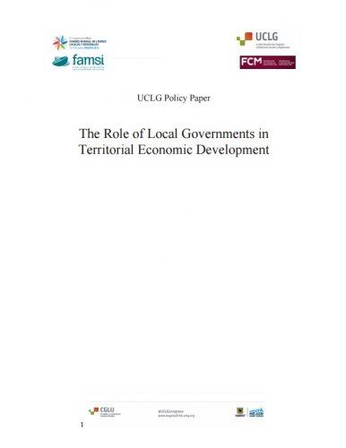 The Role of Local Governments in Territorial Economic Development