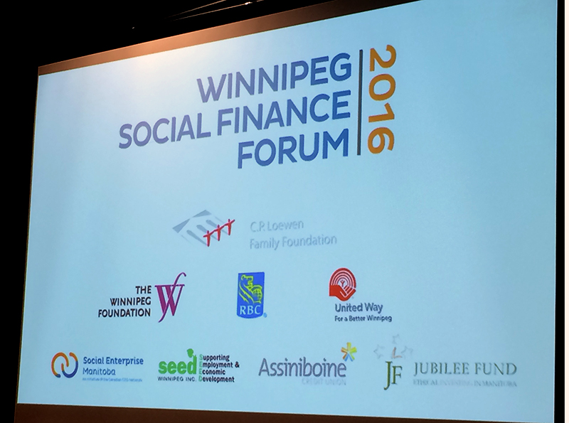 Winnipeg Social Finance Forum 2016 title slide
