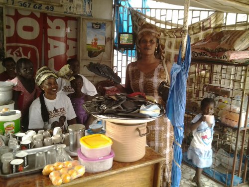 Woman Selling Products in Ndiaye Mekhe, Senegal