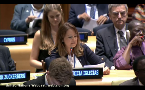 Yvon Poirier à l’ONU lors de l’adoption de l’Agenda 2030