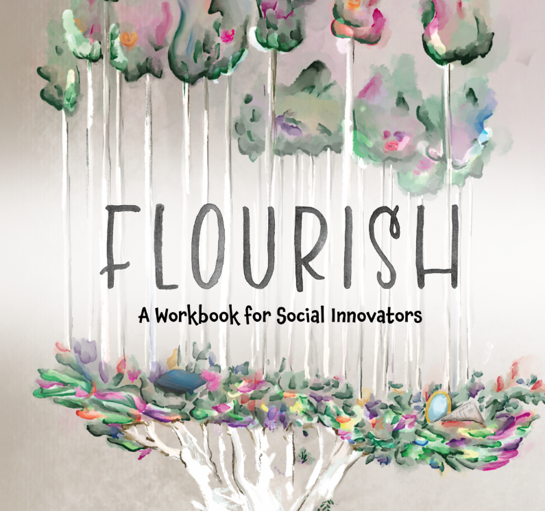 Cover of Flourish Workbook, featuring flowers