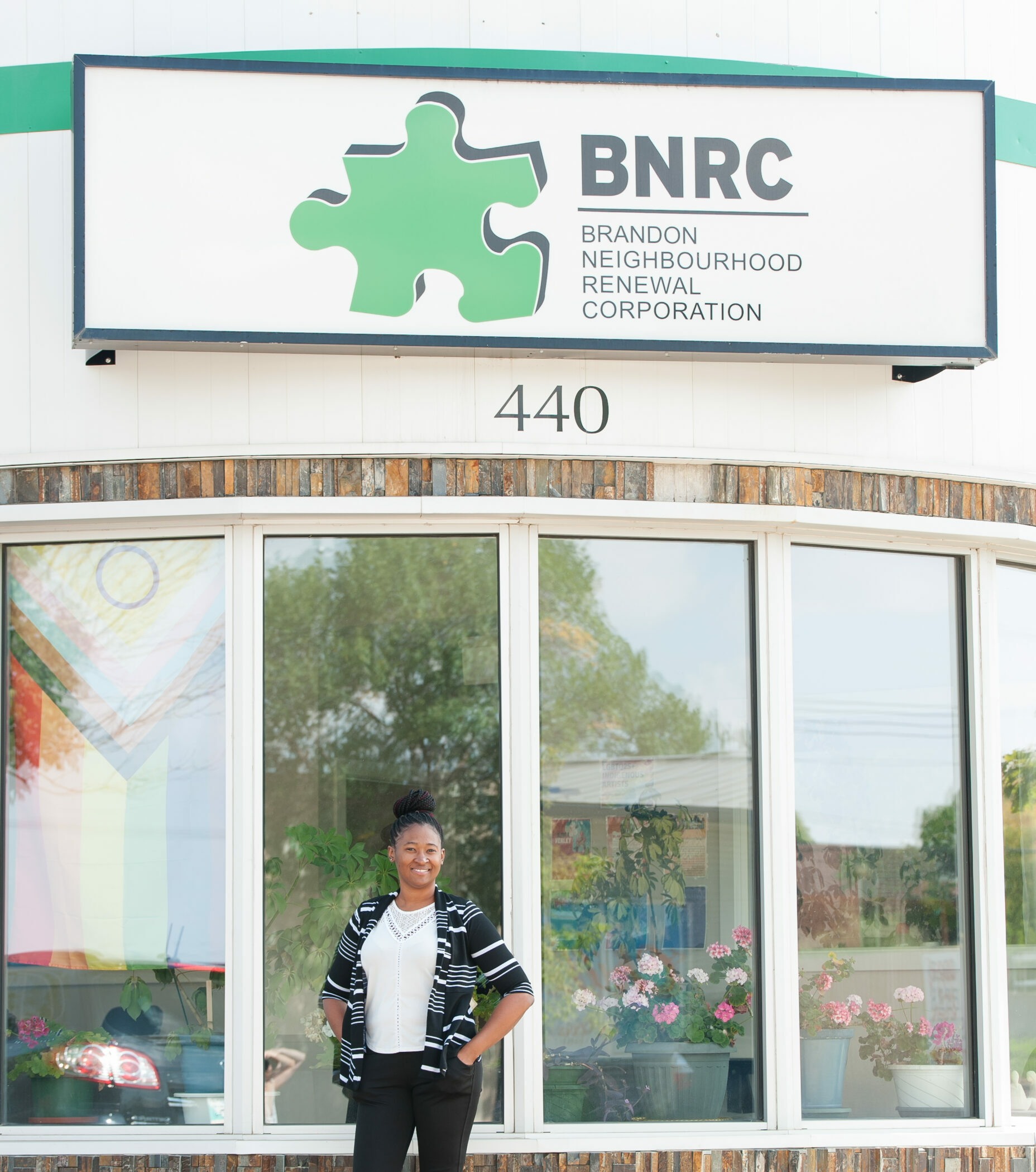 BNRC ED in front of building