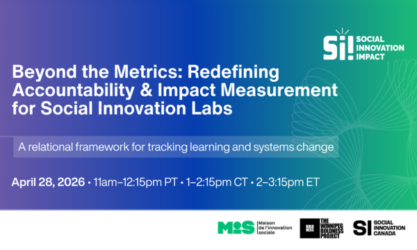 Beyond the Metrics: Redefining Accountability & Impact Measurement for Social Innovation Labs A relational framework for tracking learning and systems change April 28, 2026: 11am–12:15pm PT • 1pm–2:15pm CT • 2pm–3:15pm ET