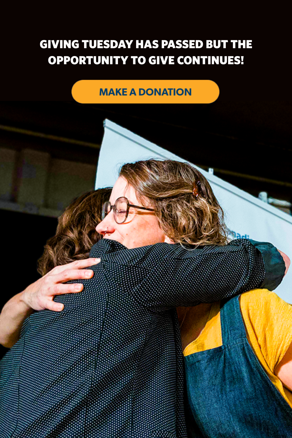 Giving Tuesday has passed but the opportunity to give continues! Make a donation