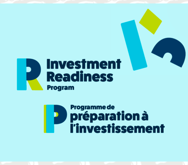 Logo of the Investment Readiness Program in English and French