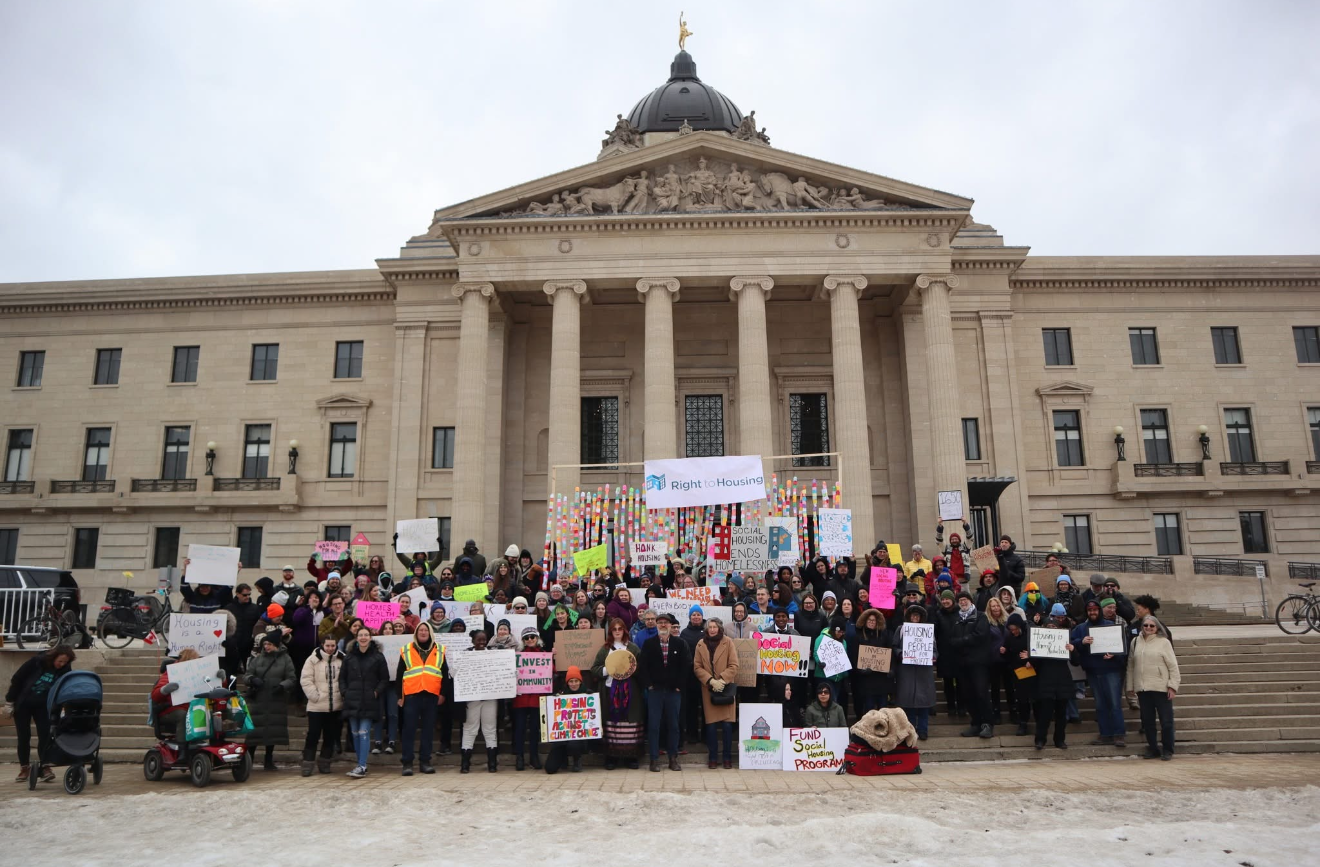 Right to Housing Rally in Manitoba